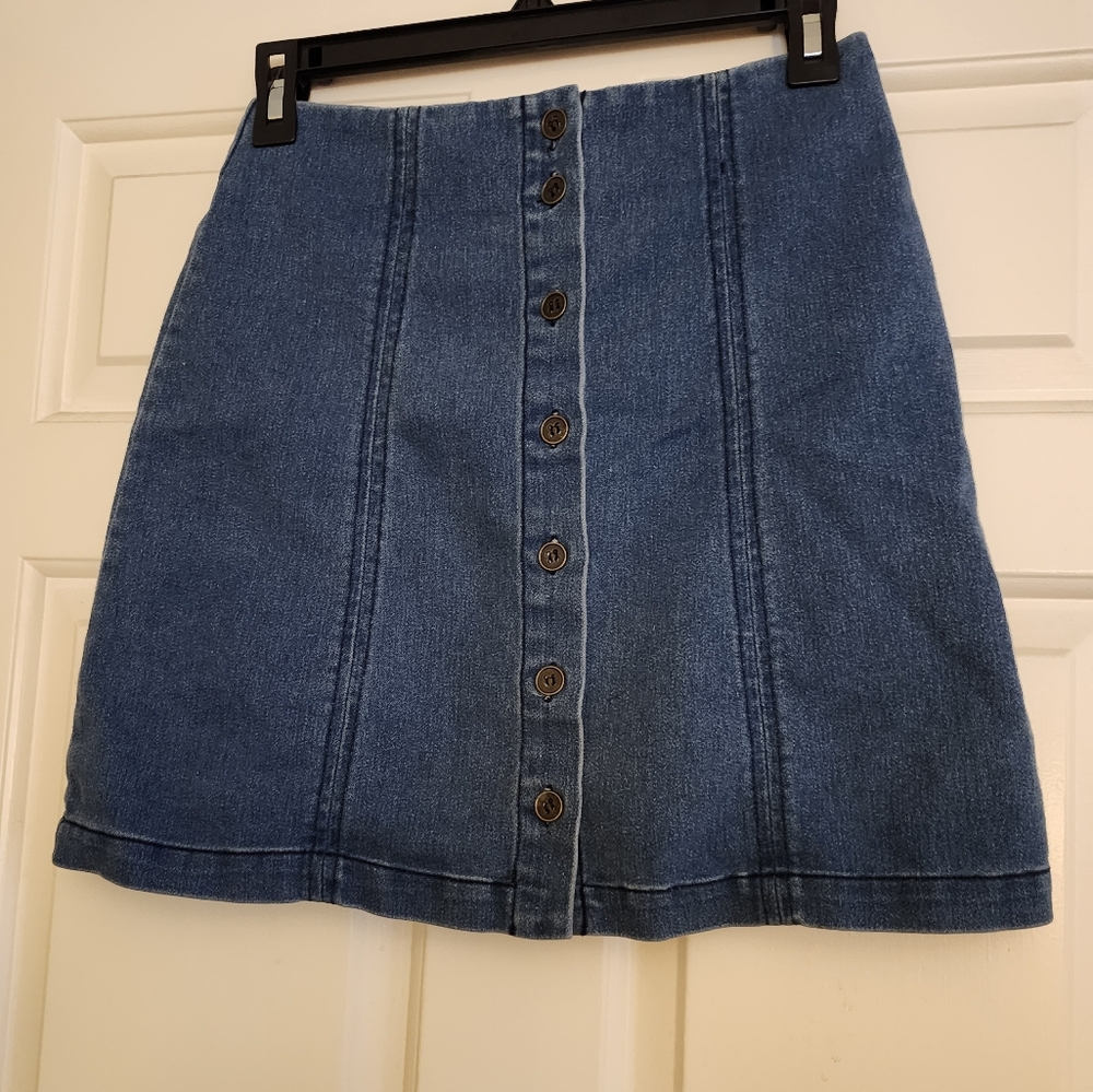 Jealous Tomato denim button down skirt